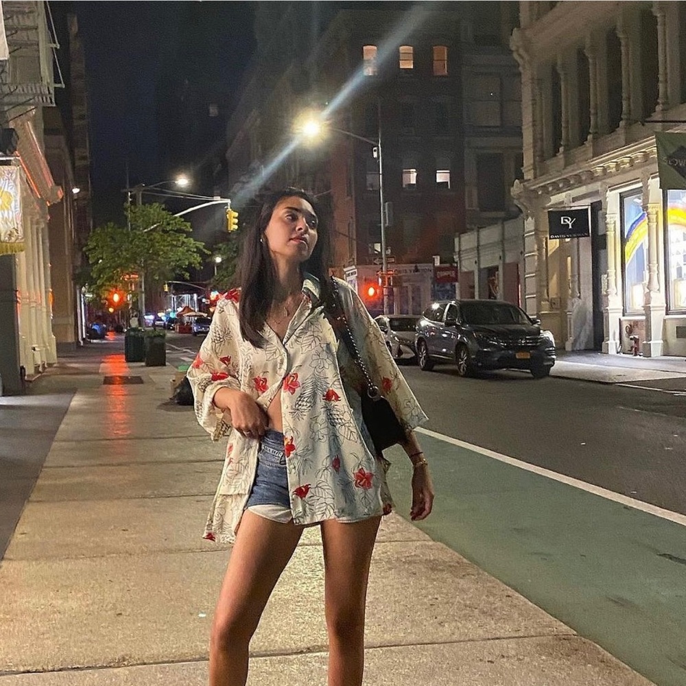 Oversized Zara floral blouse size xs